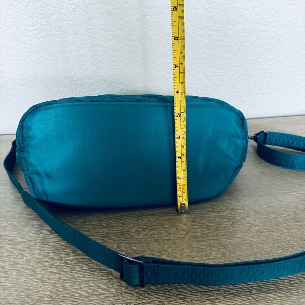 LUG Adagio Teal Green Quilted Travel Crossbody Purse - Picture 5 of 10